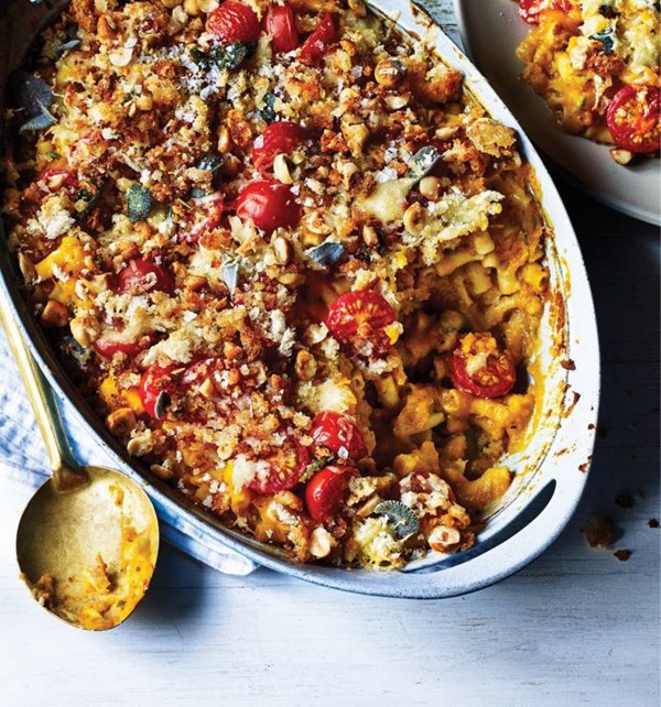 Butternut squash and sage macaroni with crispy breadcrumbs