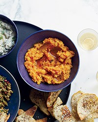 Butternut squash and tangelo dip with sage