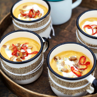 Butternut squash, apple & Stilton soup