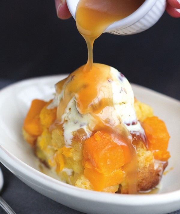 Butternut squash bread pudding