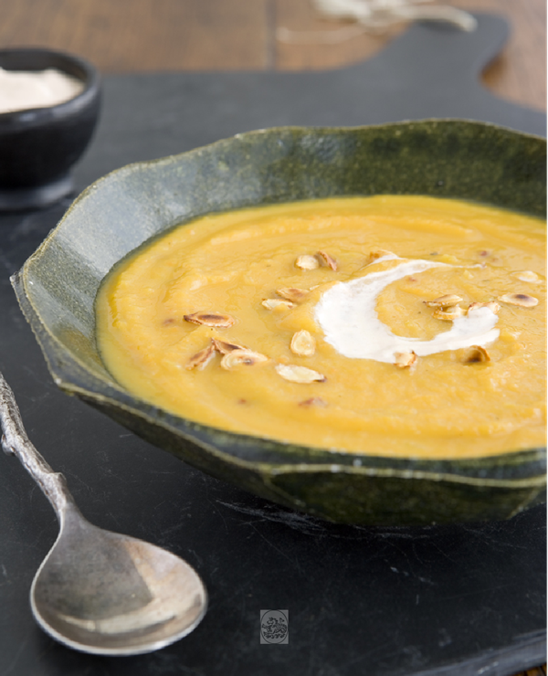 Butternut squash-chipotle bisque