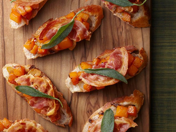 Butternut squash crostini