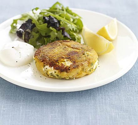 Butternut squash, feta and parsley patties