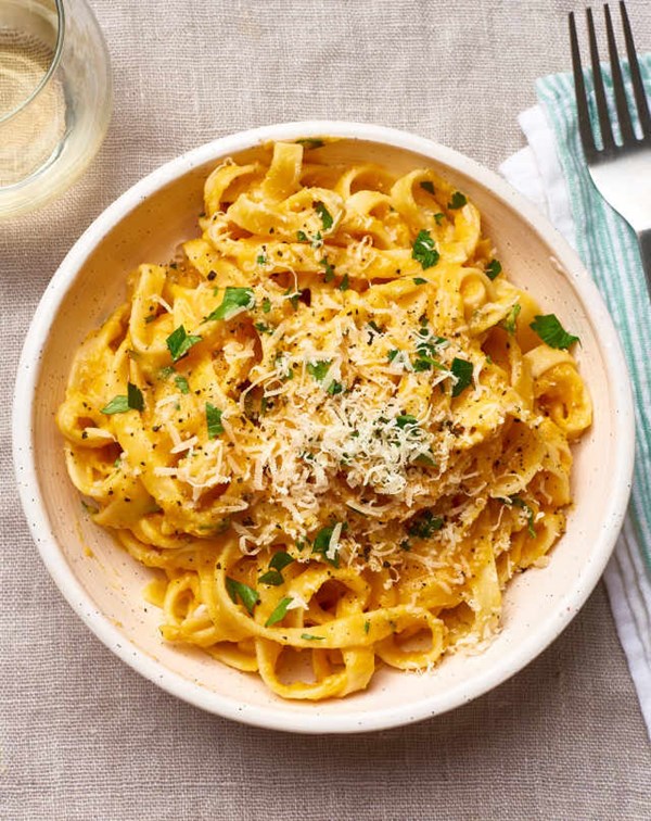 Butternut squash fettuccine Alfredo