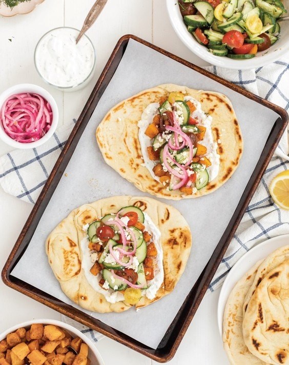 Butternut squash gyros