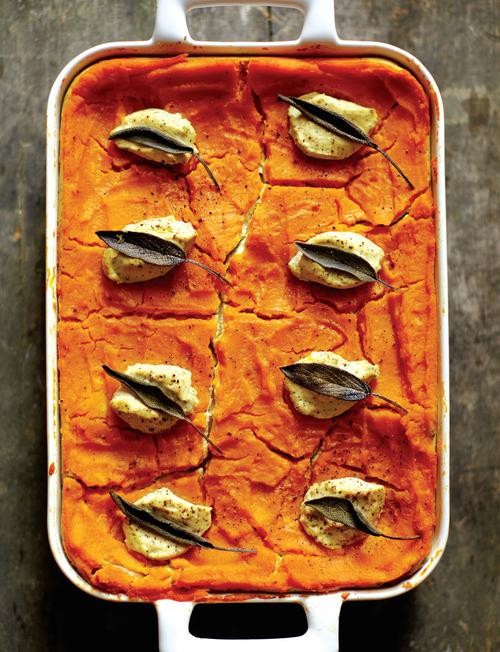 Butternut squash lasagna with whole-wheat noodles and sage tofu ricotta