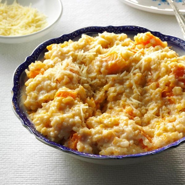 Butternut squash oven risotto