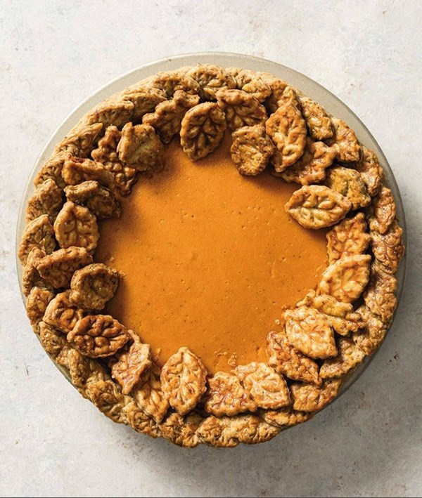 Butternut squash pie with browned butter and sage