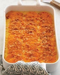 Butternut squash-polenta gratin