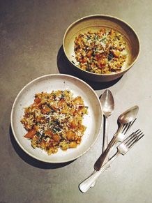 Butternut squash risotto with sage