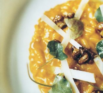 Butternut squash risotto with toasted walnuts