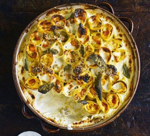 Butternut squash, sage & walnut honeycomb cannelloni 