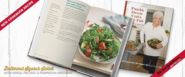 Butternut squash salad with apple, pecans, and Parmesan dressing