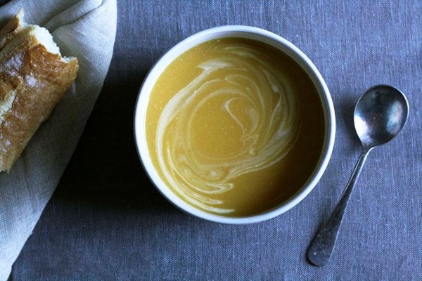 Butternut squash soup with miso and coconut