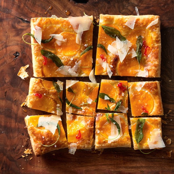 Butternut squash tart with fried sage