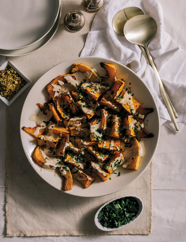 Butternut squash tonnato with parsley & pistachios [Sarah Blackburn]