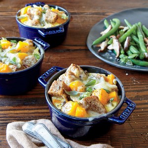 Butternut stratas with Gruyère