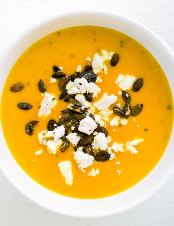 Butternut with spicy seeds and feta