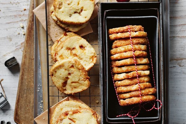 Butterscotch and white chocolate shortbread
