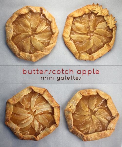 Butterscotch apple mini galettes