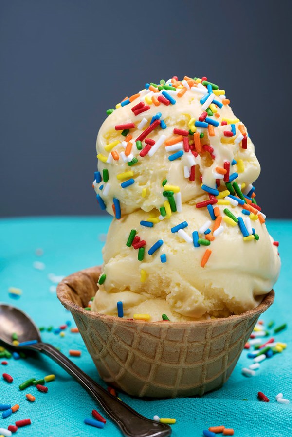 Butterscotch bourbon no-churn ice cream