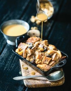Butterscotch bread pudding