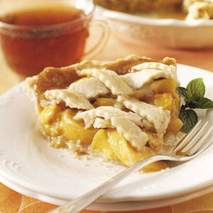 Butterscotch peach pie