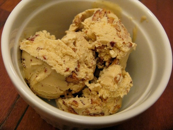 Butterscotch pecan ice cream