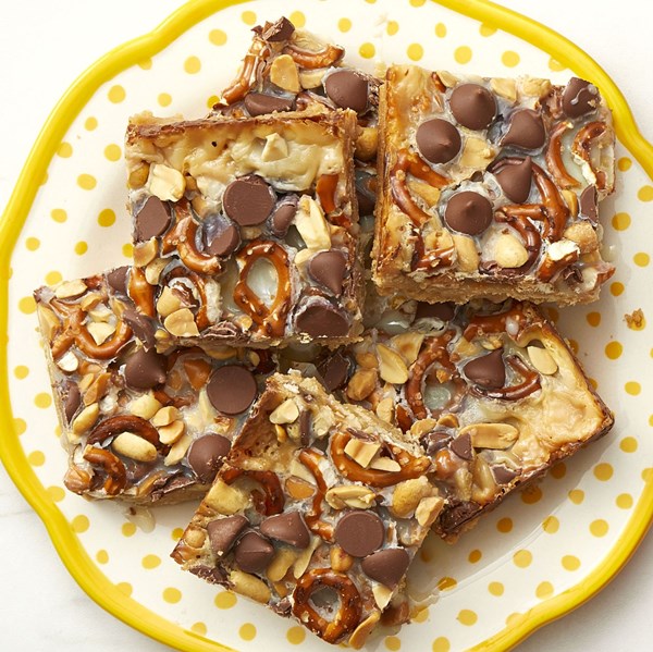 Butterscotch-pretzel bars