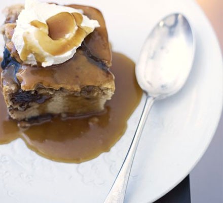 Butterscotch pudding and whisky sauce