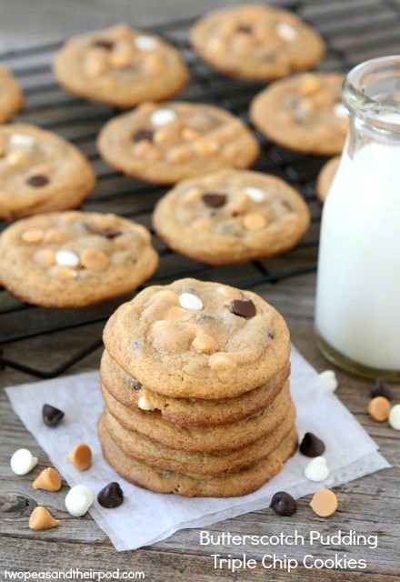 Butterscotch pudding triple chip cookies