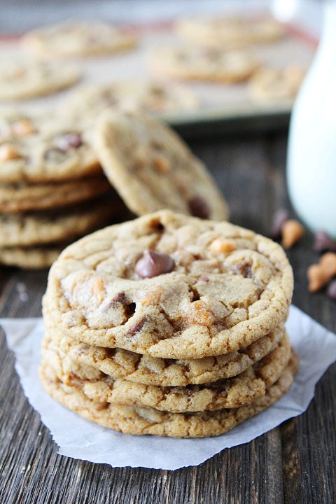 Butterscotch, toffee, chocolate chip cookies