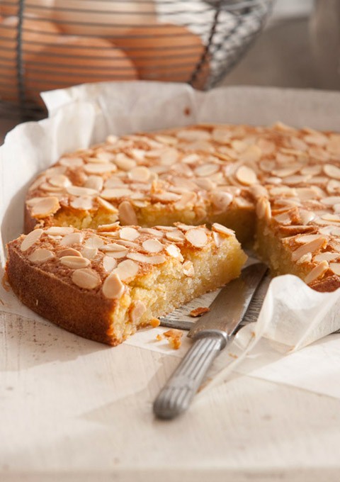 Buttery almond and coconut cake