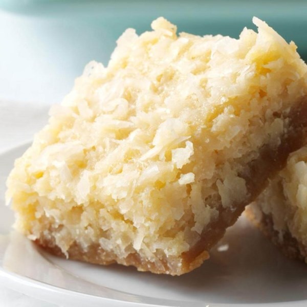 Buttery coconut bars