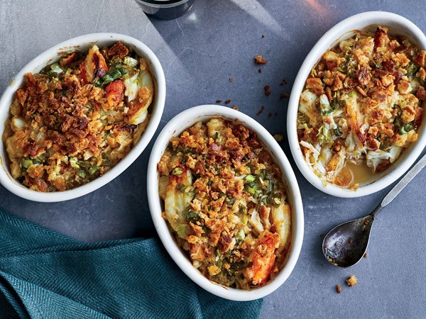 Buttery crab casseroles