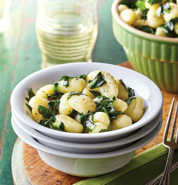 Buttery gnocchi with spinach