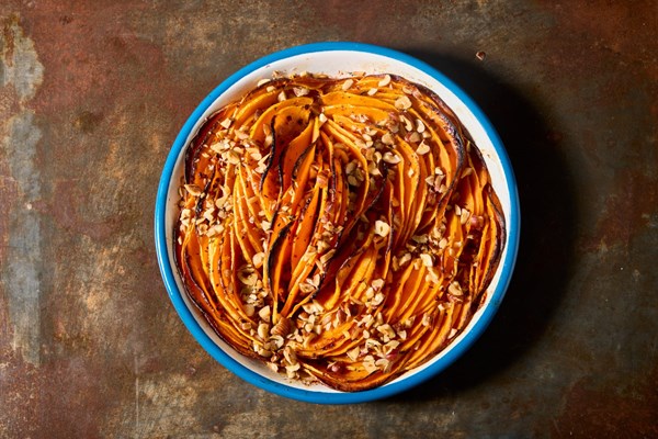 Buttery hazelnut and winter squash tian