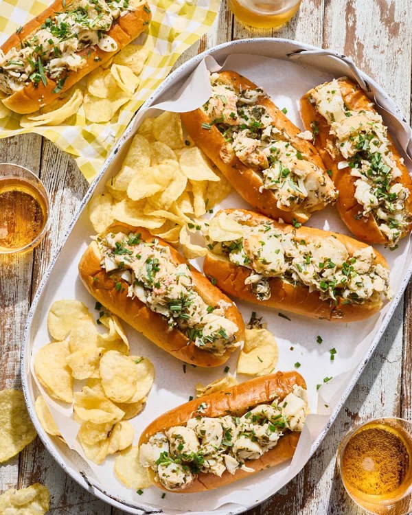 Buttery herbed lobster rolls
