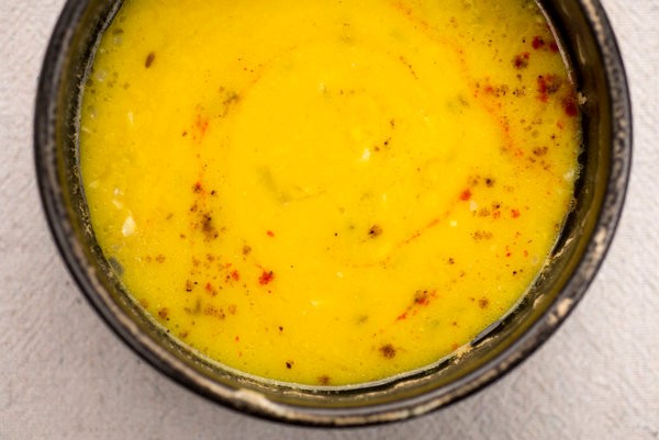 Buttery moong dal with garlic and cumin