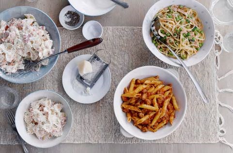 Buttery mushroom and Parmesan fusilli