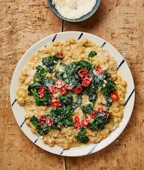 Buttery Parmesan-braised chickpeas