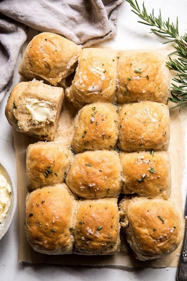 Buttery pull apart whole wheat potato rolls