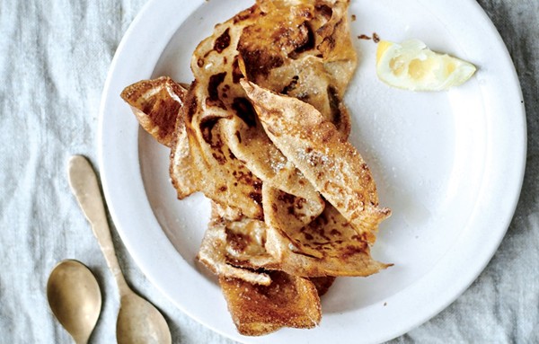 Buttery rye crepes