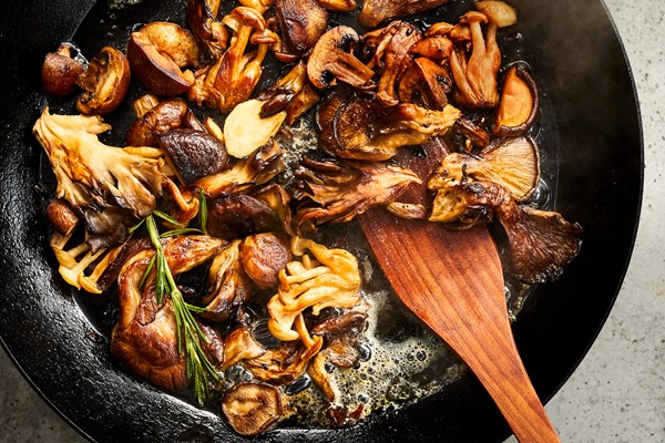 Buttery sautéed mushrooms with fresh herbs