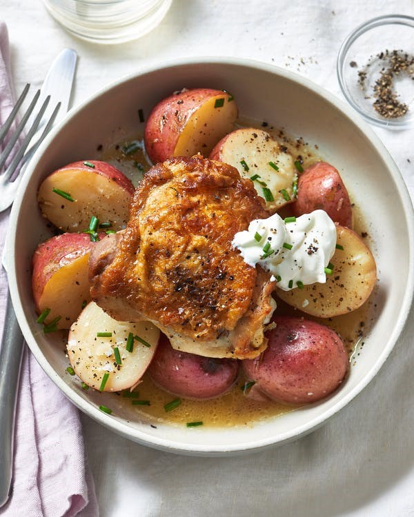 Buttery slow cooker chicken & potatoes