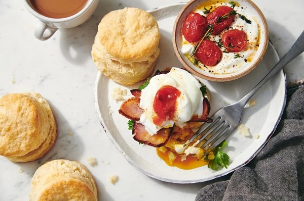 Buttery sourdough biscuits