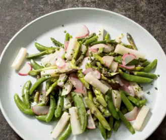 Buttery spring vegetables