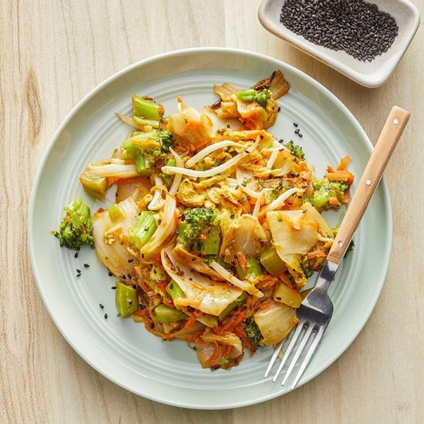 Cabbage & broccoli stir-fry