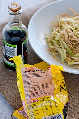 Cabbage & crispy noodle salad