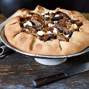 Cabbage & mushroom galette